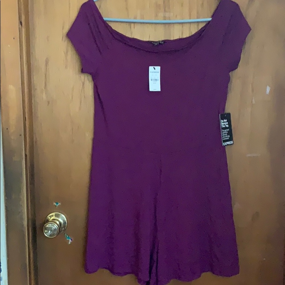 Express- burgundy romper- NWT